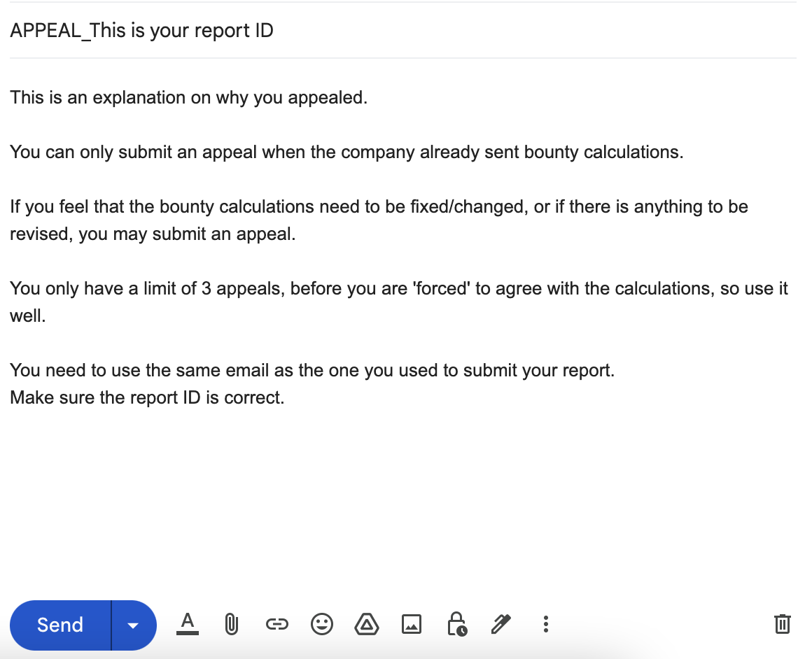Sample appeal email