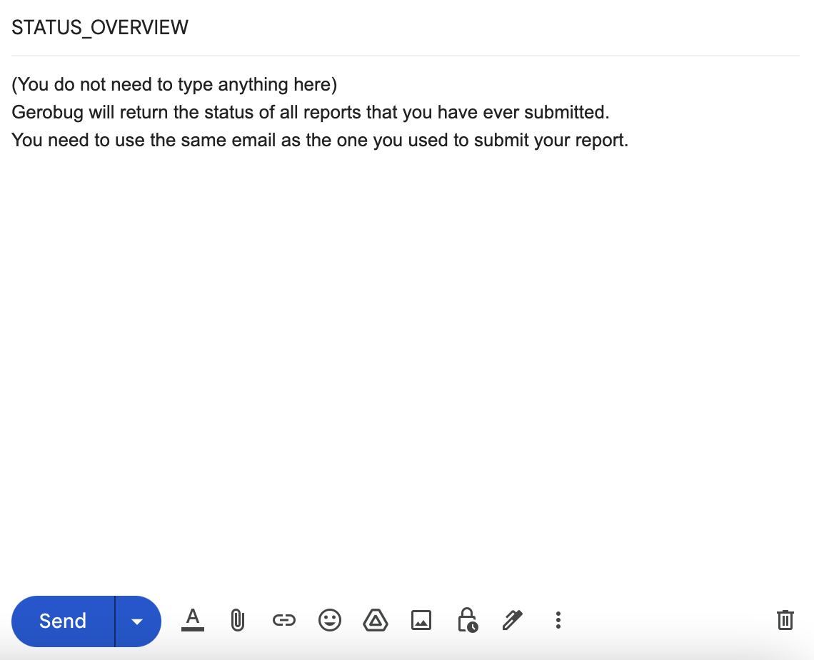 Sample overview email